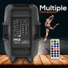 Pyle Portable Bluetooth PA Speaker System - 1000W Outdoor Speaker with 15" Subwoofer, USB/SD Reader, FM Radio, LED Lights, Wheels, Remote Control, Tripod, & Microphone Input view 2