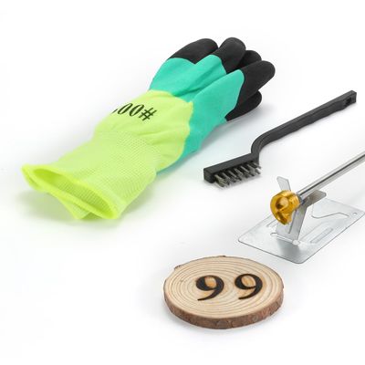 AIMOADO 1 Inch Number 9 Branding Iron - Custom Wood Branding Iron Personalized for Steak, BBQ, Hats & Leather | with Wood Handle (Number 9)