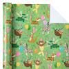 WRAPAHOLIC Animal Kids Birthday Wrapping Paper Roll - Mini Roll - 17 Inch x 33 Feet - Baby Animal Bday Design, Perfect for Birthday, Party, Holiday view 3