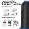 Poolin Embroidery Machine Thread Richword Selected Turquoise Green 4000M 40WT Polyester Thread Single Spool for Home and Commercial Embroidery Machines 0592 view 2