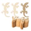 Zontween Unfinished Gecko Wood Insect DIY Wood Ornaments - 20pcs, Wooden Craft, Halloween, Christmas, Wedding, Birthday Party, Thanksgiving Day Decoration view 1
