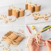 Zontween Unfinished Gecko Wood Insect DIY Wood Ornaments - 20pcs, Wooden Craft, Halloween, Christmas, Wedding, Birthday Party, Thanksgiving Day Decoration view 4