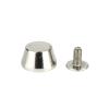 ZHUAYSEJXA 12 X 7mm Handbag Bottom Protecting Feet Nail Bucket Shape Flat Studs Screw Rivets Leather Craft Bag Purse Decor (Color : Silver) view 1