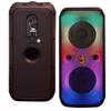 MR DJ USA FLAME3200 8" X 2 Rechargeable Portable Bluetooth Karaoke Speaker with Party Flame Lights Microphone TWS USB FM Radio + 54-LED Slim Par Wash DJ Light view 3