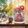 DoxQcs DIY Dot Diamond Ornaments for Adults, Diamond Art Painting PVC Home Decoration Desktop Ornaments for Home Office Decor (Single Side Dot Diamond)-#41-Mushroom view 4