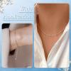 Elecrelive Sterling Silver Necklace for Women, 3.28 Feet Sterling Silver Satellite Ball Chains 2x1.2mm Permanent Jewelry Chains with Velvet Bags for Men Women Jewelry DIY Making view 2