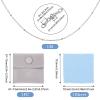 Elecrelive Sterling Silver Necklace for Women, 3.28 Feet Sterling Silver Satellite Ball Chains 2x1.2mm Permanent Jewelry Chains with Velvet Bags for Men Women Jewelry DIY Making view 3