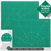 Density-upgraded 18" x 24" Self Healing Sewing Mat, Idemeet Rotary Sewing Mat for Crafts, 5-Ply Cut Board for Fabric Leather Cutting Quilting Modeling Hobby Project, Scale Size 18" x 24", Green view 2