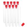 PATIKIL 0.6x6" Plastic Sewing Needle Storage Holder, 10 Pcs Portable Embroidery Needle Pin Toothpick Storage Tubes Case for Craft Knitting, Red view 1