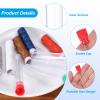 PATIKIL 0.6x6" Plastic Sewing Needle Storage Holder, 10 Pcs Portable Embroidery Needle Pin Toothpick Storage Tubes Case for Craft Knitting, Red view 3
