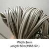 jweemax 164 Feet Flat Rattan Weaving Repair Materials, 8mm Plastic Rattan Wicker Roll PE Synthetic Rattan Strip Rattan Chair Repair Kit for Repairing Rattan Furniture, Weaving Storage Basket or Crafts view 2