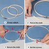 GNIEMCKIN 17 PCS Bamboo Embroidery Hoops Set, 12 Inch Adjustable Cross Stitch Rings in Bulk for Needlework, Sewing and Crafts, with Easy Loosen Tighten Mechanism, Ideal for Gifting and Decorating. view 4