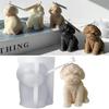 Cute Teddy Dog Candle Mold, Dog Silicone Mold, Animal Resin Mold for Soap Soy Wax Epoxy DIY Handcraft Home Ornaments Wedding Party Decoration Birthday Gifts view 1