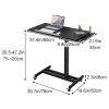 XTRYBHD Mobile Lifting Drawing Table, Drafting Table Desk Designer, Portable Drafting Table, with Wheels, Adjustable 0-45(Color:Black Legs) view 2