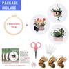 WEENEO Black Cat Embroidery Kit for Beginners Floral Plant Needlepoint Kit for Adults Cross Stitch Starter Kit with Embroidery Hoop Needles,Threads and Stamped Embroidery Patterns,3 Embroidery Set view 2