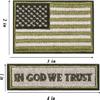 Harsgs 2PCS in God We Trust and American Flag Tactical Morale Patch, Hook & Loop Patch Full Embroidery Military Patch for Caps Bags Vests Military Uniforms view 2