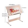 XTRYBHD Folding Art Desk, Height Adjustable Drawing Table, Portable Artist Desk, Blueprint Table, for Home, Office, Couch(Size:23.6in/60cm(No Wheels)) view 2