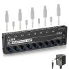 LZSIG Headphone Amplifier 8 Channel Metal Stereo Audio Amplifier with Bass Boost, Mini Earphone Splitter with Power Adapter,1/4" & 1/8" TRS Headphones Output and TRS Audio Input,DC 12V view 1