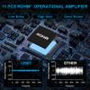 LZSIG Headphone Amplifier 8 Channel Metal Stereo Audio Amplifier with Bass Boost, Mini Earphone Splitter with Power Adapter,1/4" & 1/8" TRS Headphones Output and TRS Audio Input,DC 12V view 2