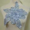 Embroidered Lace Applique Sequin Beading Decoration/Clothing Accessories/Wedding Headwear/Wedding Stickers Flowers (Blue) view 1