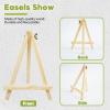 Conda 9 Pack 9 Inch Mini Wooden Display Easels, A-Shaped Mini Easel Stand for Small Painting, Painting Party Easel for DIY Crafts, Photos, Gift, Decoration view 4