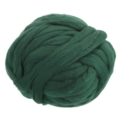 uxcell Needle Felting Wool, 16 Oz Nature Fibre Wool Yarn Roving for Wet Felting, Handcrafts, DIY Materials (Light Dark Green)