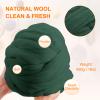 uxcell Needle Felting Wool, 16 Oz Nature Fibre Wool Yarn Roving for Wet Felting, Handcrafts, DIY Materials (Light Dark Green) view 2