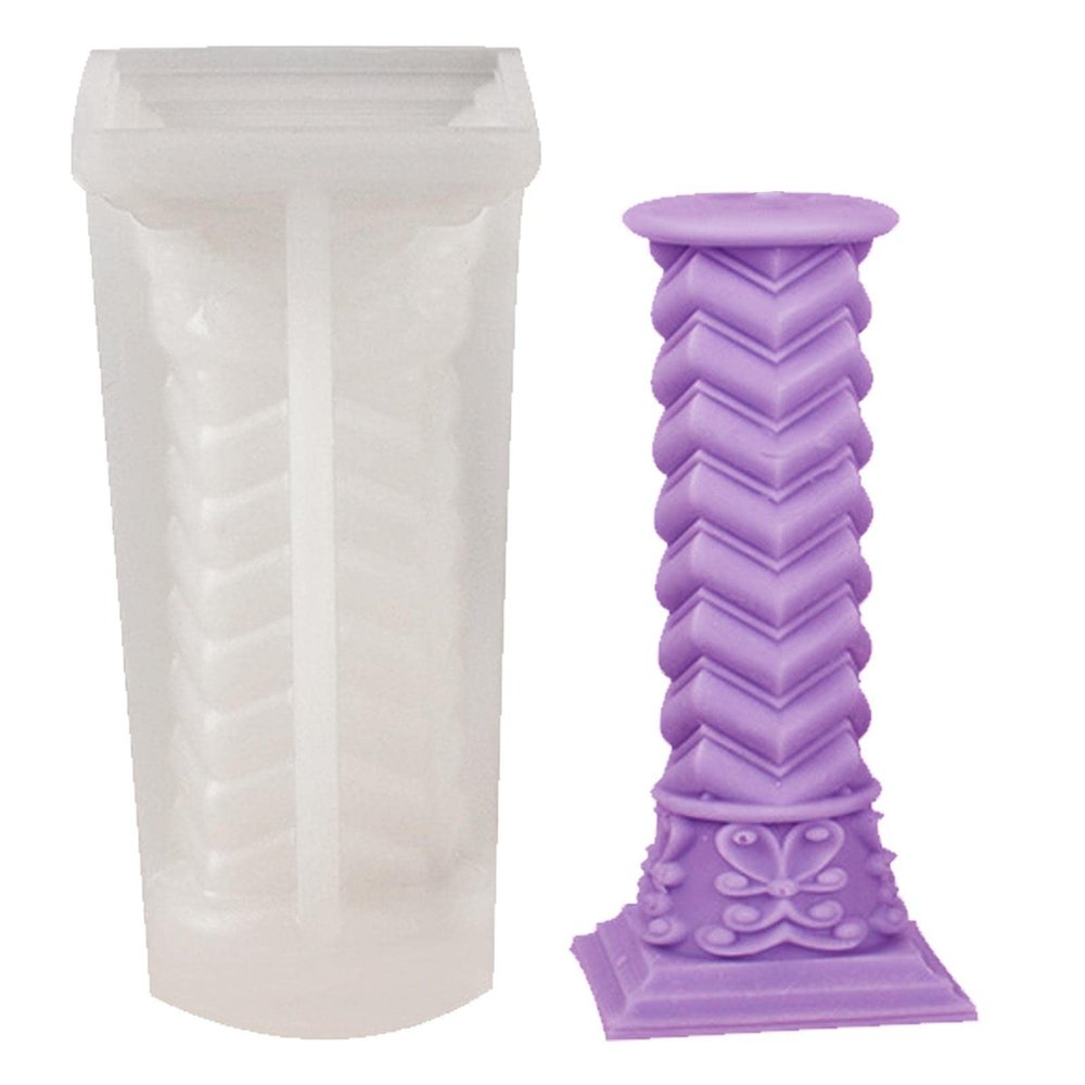 Candle Mold Roman Pillar, Candle Molds for Candle Making, Silicone Candle Molds, Roman Column Shape, Roman Pillar Style Candle Molds Silicone, Scented Mold for Crafts Making