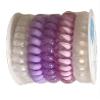 Creatology Coil Bracelets 5-Individual Bracelets (2.2 in) 55 mm. Purple and White Colors view 2
