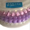 Creatology Coil Bracelets 5-Individual Bracelets (2.2 in) 55 mm. Purple and White Colors view 3