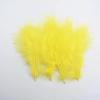 NineTribe Basics Marabou Turkey Feathers Pheasant Feathers For Crafts White Feathers For Jewelry Making For Clothes Carnival Accessories Plumas - (Yellow / 50 Pieces) view 1