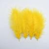 NineTribe Basics Marabou Turkey Feathers Pheasant Feathers For Crafts White Feathers For Jewelry Making For Clothes Carnival Accessories Plumas - (Yellow / 50 Pieces) view 3