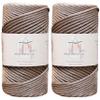 Makromecity, 2 Skeins of Polyester Macrame Cord 3mm x 131 Yards (394 feet) 3mm Polypropylene Mink Macrame Cord Crochet Macrame Bag Cord Crafts for Wall Hangings, Bags, Underplate, Rug view 1