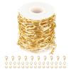 Jabogrii 5 Meters Paperclip Jewelry Making Chains Gold Plated Aluminum DIY Craft Chain Roll with Lobster Clasps and Jump Rings for Jewelry Making view 1