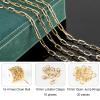Jabogrii 5 Meters Paperclip Jewelry Making Chains Gold Plated Aluminum DIY Craft Chain Roll with Lobster Clasps and Jump Rings for Jewelry Making view 2