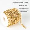 Jabogrii 5 Meters Paperclip Jewelry Making Chains Gold Plated Aluminum DIY Craft Chain Roll with Lobster Clasps and Jump Rings for Jewelry Making view 3