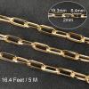 Jabogrii 5 Meters Paperclip Jewelry Making Chains Gold Plated Aluminum DIY Craft Chain Roll with Lobster Clasps and Jump Rings for Jewelry Making view 4