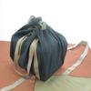 Daiko Sangyo 910-2 Furoshiki Furoshiki Reversible Bag Ichigoshi Shark Small Pattern/Solid Color, Made in Japan Navy Blue/Sunflower view 4