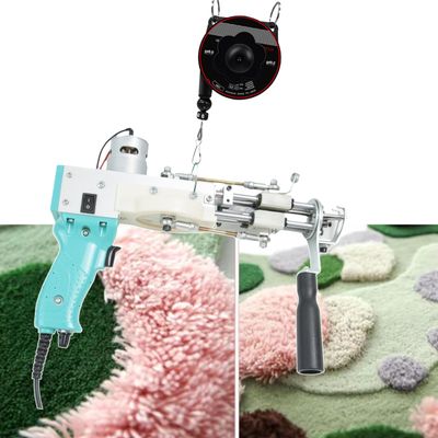 Roboraty Tufting Gun with Cut Pile or Loop Pile 8~16mm Height,Rug Carpet Making Machine with Suspension + Gravitation Balance Accessories,Green