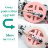 Roboraty 8~16mm Pile Tufting Gun w/Suspension, Built-in Gear Cut Pile Loop Pile Rug Gun, 360Handle Rug Tufting Gun Machine, for Rug/Clothing/Crafts Making, Beginners,Red view 3