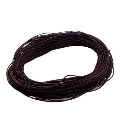 BMFJJWY 1mm 24M Braided Elastic Cord Beading Threads Stretch String Fabric Crafting Cords for Jewelry Making 23 Colors(Color:Deep Coffee)