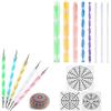 Pasuihcay 16 Pcs Mandala Dotting Tools for Painting Rocks Mandala Stencils Kit Ball Stylus Clay Sculpting Carving Tools view 1