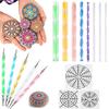 Pasuihcay 16 Pcs Mandala Dotting Tools for Painting Rocks Mandala Stencils Kit Ball Stylus Clay Sculpting Carving Tools view 2