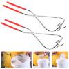 WGFOIP Pottery Tool Clay Sculpture Tongs Stainless Steel, Glazed Pliers, Rubber Handle, 360 Degree Glaze Blowing, 2Pcs with Heat Insulation view 2