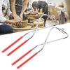 WGFOIP Pottery Tool Clay Sculpture Tongs Stainless Steel, Glazed Pliers, Rubber Handle, 360 Degree Glaze Blowing, 2Pcs with Heat Insulation view 4