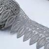 Lace Trim,Crochet Lace Ribbon 95mm 1 Yard Embroidery Lace with Fringe Leaf Trim Ribbon for Curtain Garment Sewing Accessories(Color:Light Blue) view 3