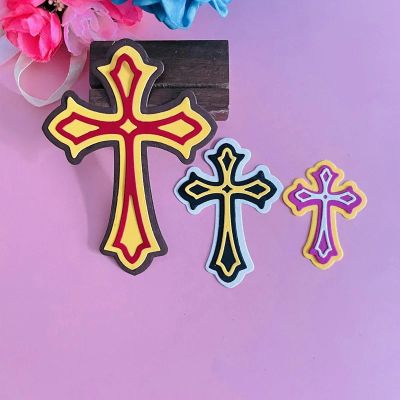 Metal Cutting Die for Scrapbooking,10.6x10.5cm Layer Pray Cross Decoration Metal Cutting Dies Scrapbook Paper Cards Embossing Craft