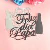 MANGOUSONG Metal Cutting Die for Scrapbooking,11.6x9.7cm Spanish Word Papa Father Decoration Metal Cutting Dies Scrapbook Paper Cards Embossing Craft view 2