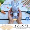 Threehoney 12 Pcs Crochet Doll Stand Wooden Knitted Doll Stand with Double Single Steel Needle Glue Wood Crochet Display Holder Base for Action Figures Showcase Support Bracket Displaying view 3
