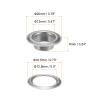 HARFINGTON 20Set Grommets Eyelets with Washers 12mm Copper Metal Eyelets Kit for Fabric Curtain Tarps Leather Belt Shoes Bag DIY, Silver Tone view 2